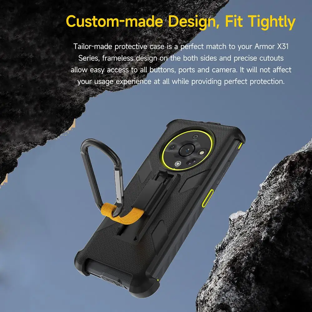 Original Ulefone Armor X31 / X31 Pro Ulefone Back Clip Phone Case with Carabiner