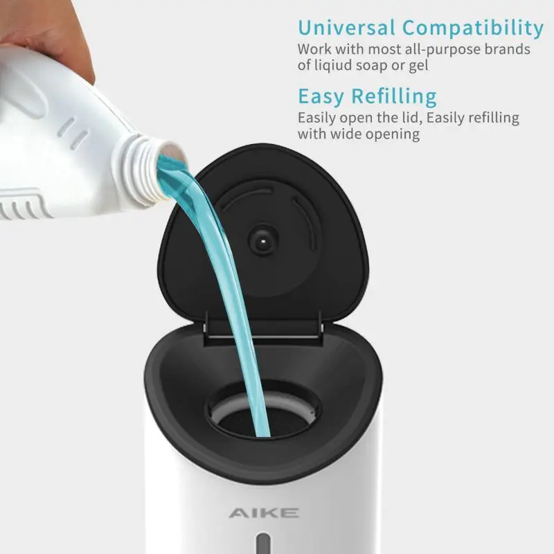 aike automatico dispensador de sabao liquido 850ml 05