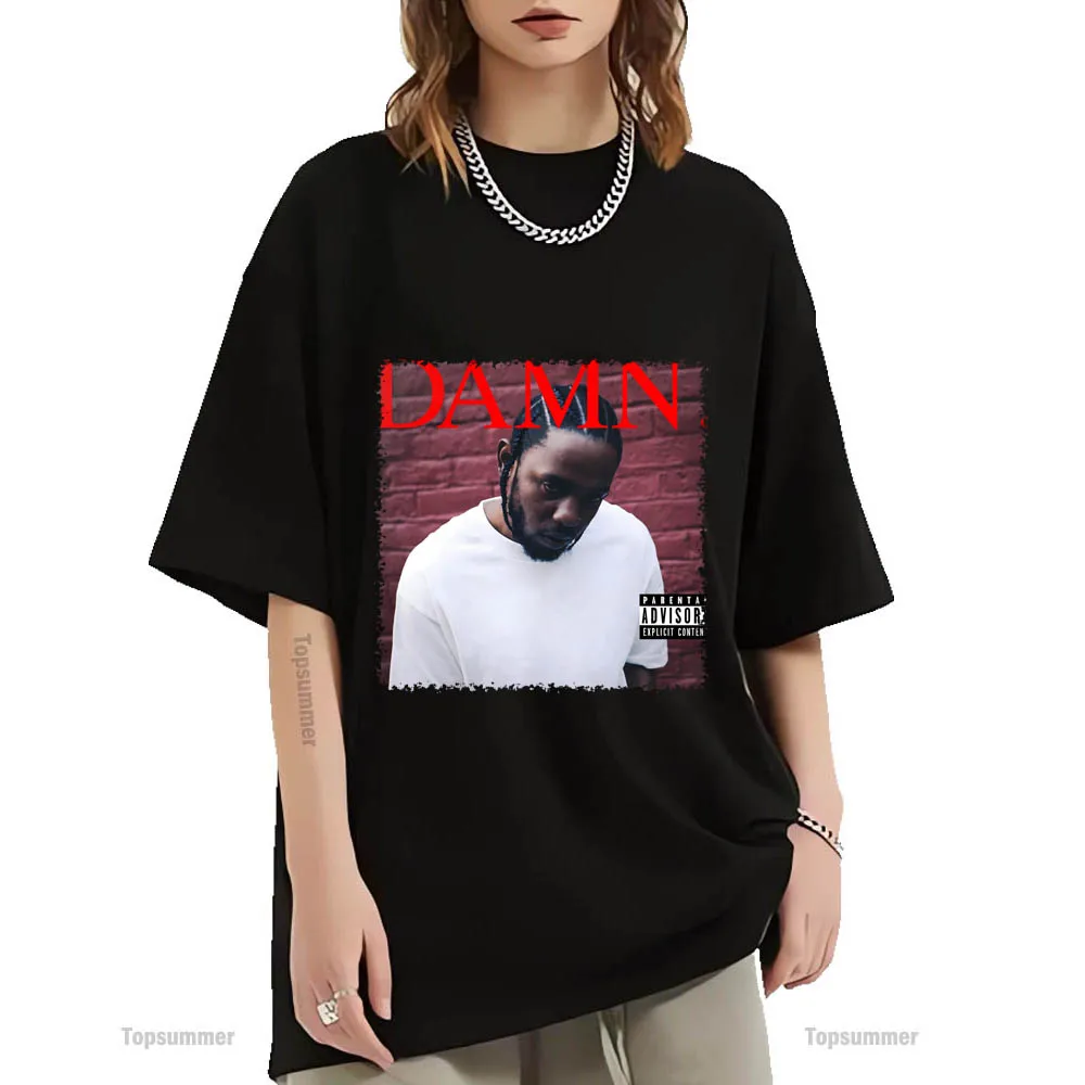 

Kendrick Lamar Damn. Album Tour T Shirt Couples Goth Rock Graphic Print T-Shirt Streetwear 90S Cotton T Shirts