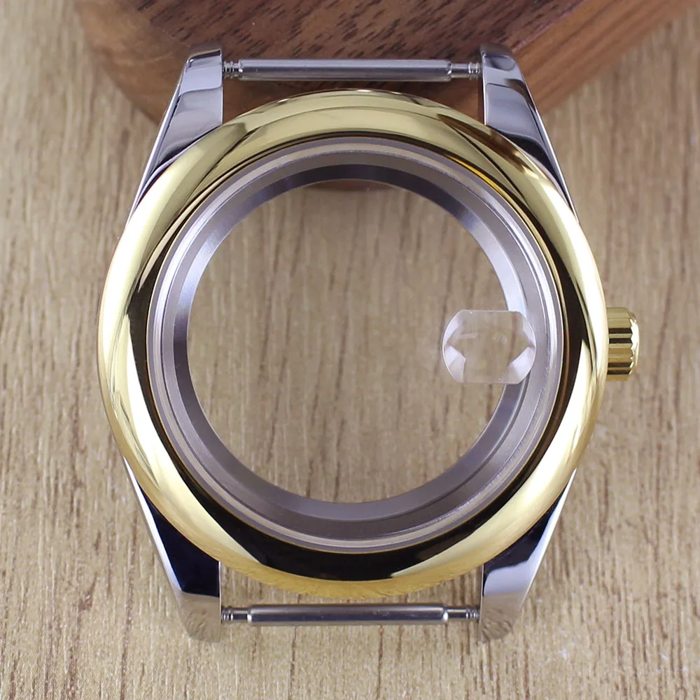 Fashion Round Edge Watch Case with Sapphire Glass - Waterproof, 36mm/39mm, 28.5mm Dial Compatibility