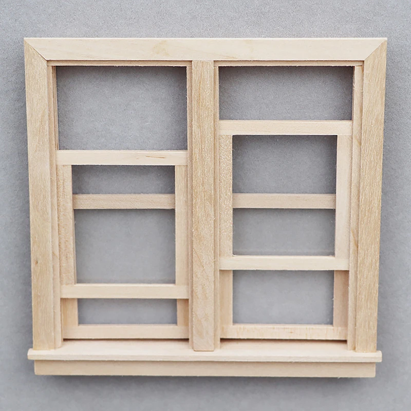 Finestra Per Casa Delle Bambole In Scala 1/12, Finestre In Legno - Foto 4