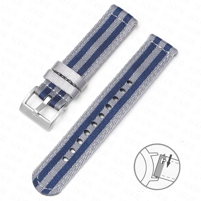 Premium Quick Release Nylon Fabric Strap - Universal Canvas Replacement Watch Band