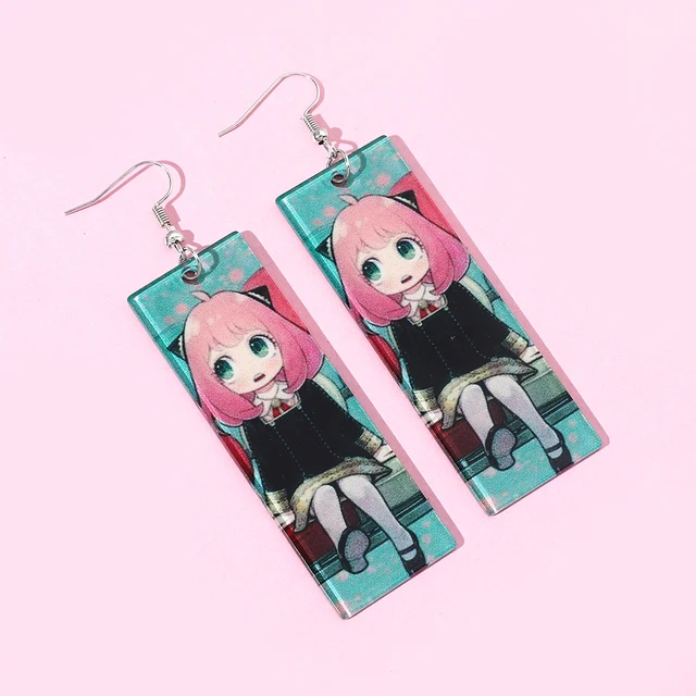 Anime Earrings Spy X Family Twilight Loid Anya Yor Bond Forger Cosplay  Props Acrylic Drop Long Earrings for Women Jewelry