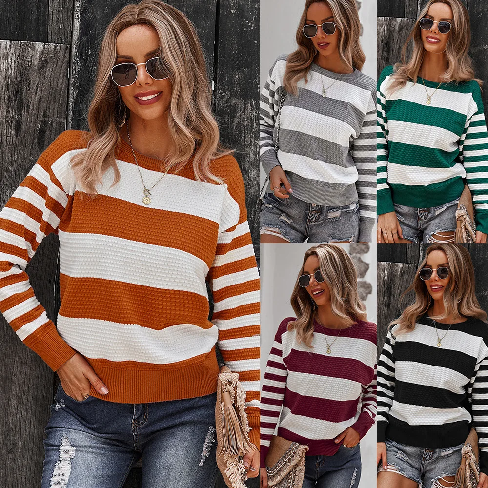 

Design striped patchwork sweater