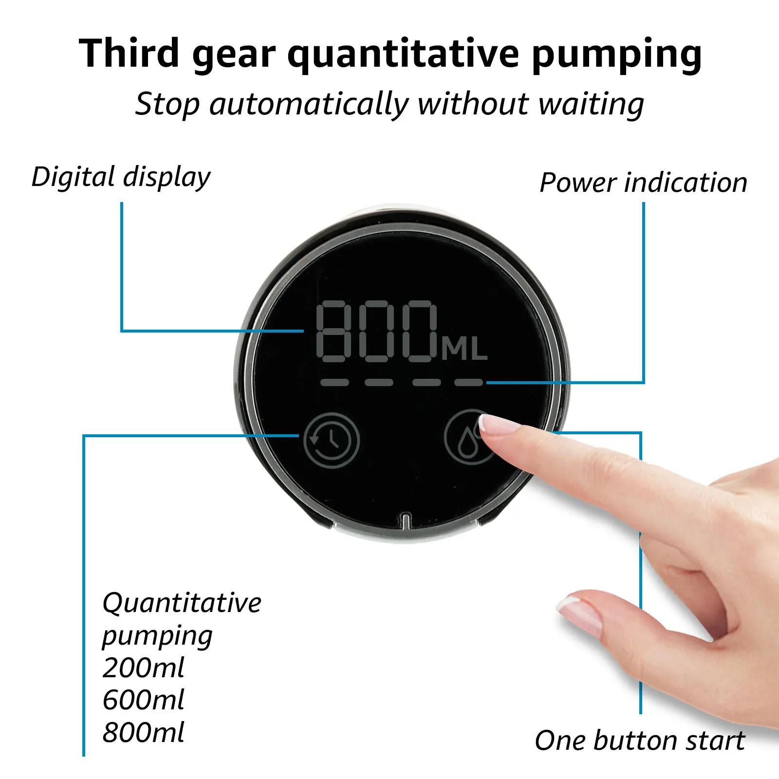 5 Gallon Water Bottle Dispenser Universal Water Bottle Pump For 2-5 Gallon Jug Foldable Dispenser Pump 1200mAh