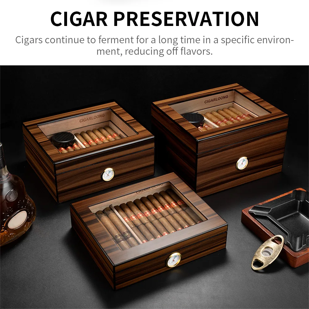 Se9dab0c170214d669ab7a9b48d93c71bE Zigarrenhumidor aus spanischem Zedernholz mit großer Kapazität