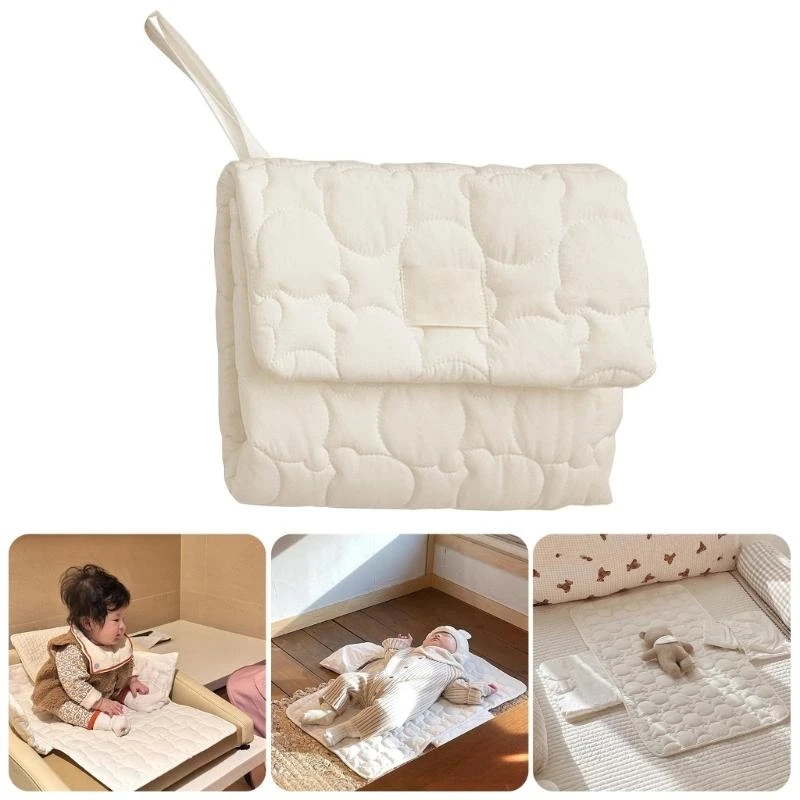 Baby Portable Changing Pad Cotton Comfortable Diaper Changer Mat Ensuring Comfort and Hygiene During Trip and Visits A2UB