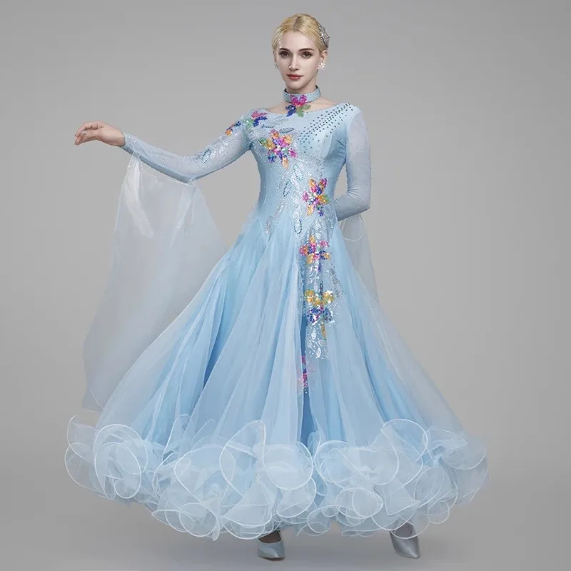 Ballroom Dance Competition Dress Women National Standard Modern Clothes Tango Waltz Stage Costumes High-end