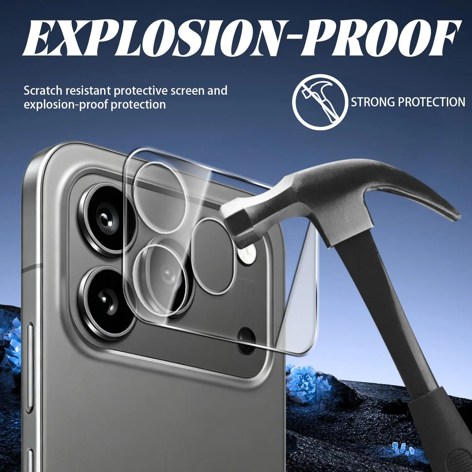 Premium HD Clear Camera Lens Protective Tempered Glass - Anti-Scratch Cover Films