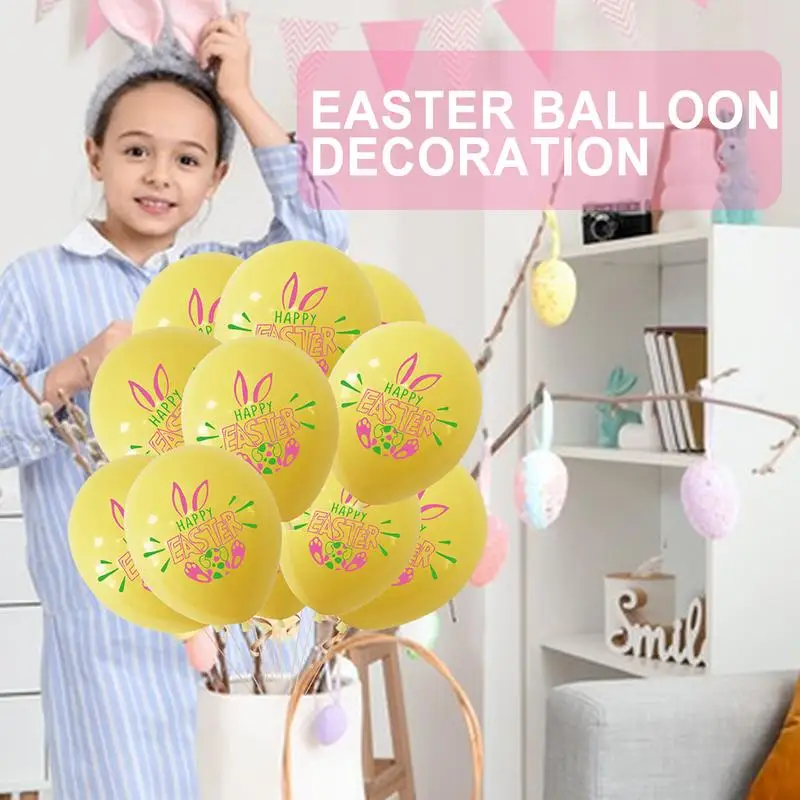 Easter Party Latex Balloons Easter Balloons Eggs Bunny Chick 100X Happy Decor Themed Party Latex Supplies Decorations