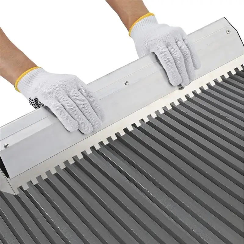 Tile Tools Tile Trowel 0.4 X 0.4 Inches Square Notch Teeth Trowel For Large Tiles Flooring Tiling Masonry Hand