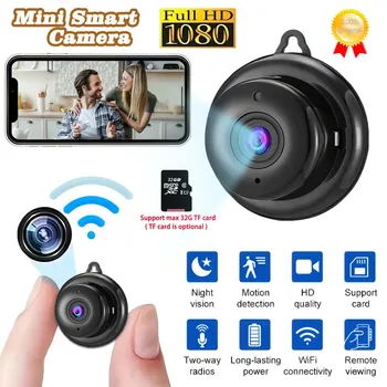 Mini Wifi 1080P Camera Wireless CCTV Infrared Night Vision Motion Detection 2-Way video Motion Tracker Home Security Drop Ship 1