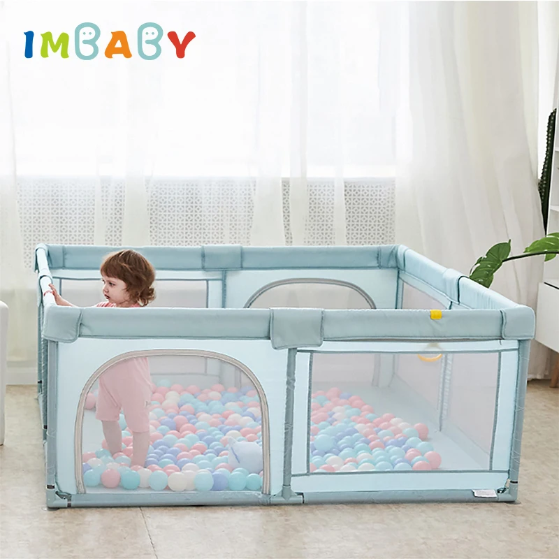 IMBABY Children's Playpen with 50 Ocean Balls for Free Baby Fence Dry Ball Pool Safety Barriers Foam Protection baby playpen