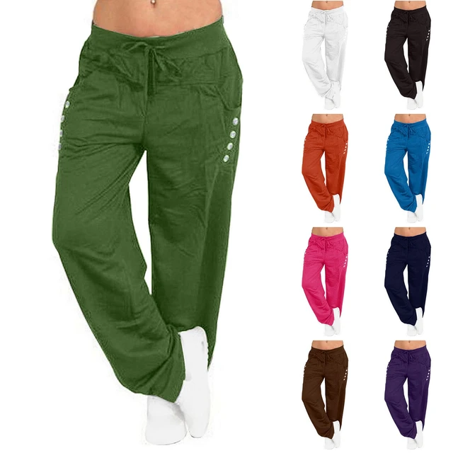 Sweat Pants For Womens Yoga Pants With Pockets Jogger Pants Loose Comfy  Drawstring Cotton Stretch Pants for Women Work Casual - AliExpress