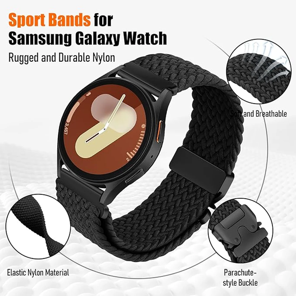 Braided Parachute Buckle Nylon Watch Strap - 20/22mm Adjustable Bracelet