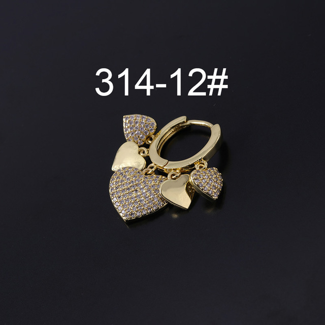 Punk Irregular Rivet Hoop Earrings for Women 2021 Trendy Jewelry Piercing Heart Pendant Earring for Teens