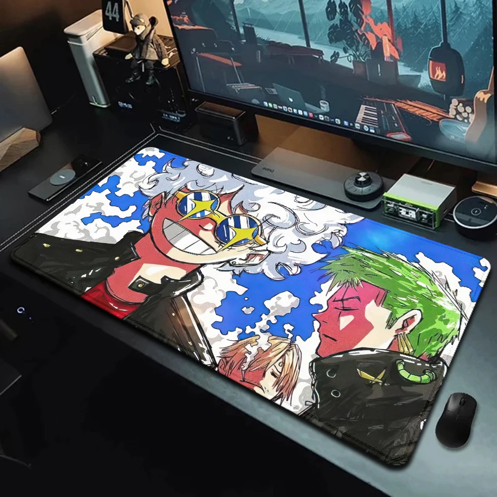 Anime Mouse Pad Luffy Gear5 ONE-PIECE Gaming Mousepad XXL Computer Accessories 400x900 Soft Large Desk Mat