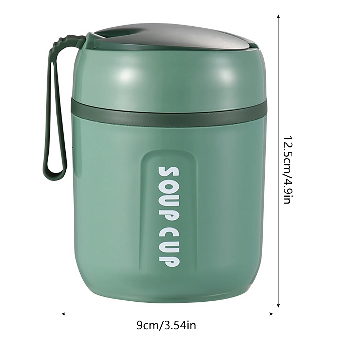MINIMAL -Thermos Style Insulated Steel Soup Container w/Bowl & Foldable  Spoon