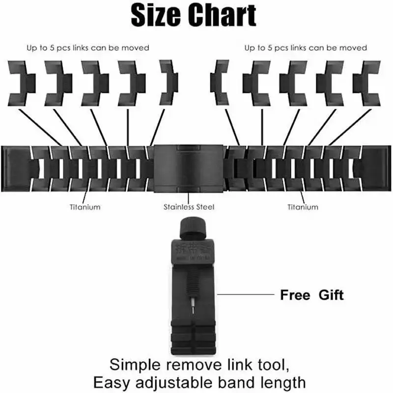 22mm 26mm Titanium alloy strap for Garmin Forerunner 745/Fenix 5 6 Quick fit connector replacement strap for Fenix 5X 6X/Fenix 3