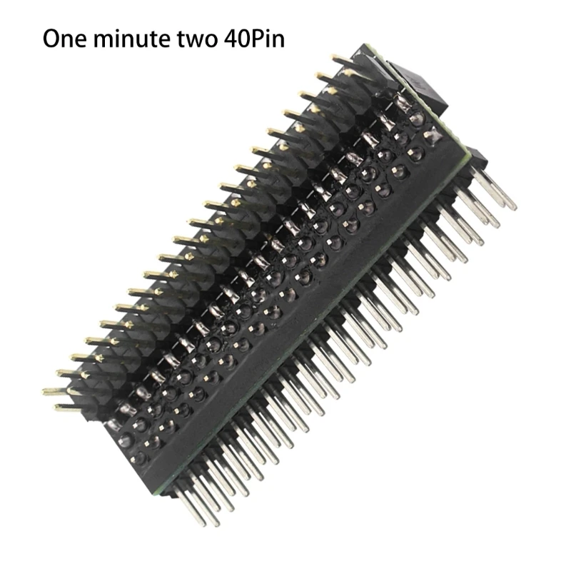 40-pin GPIO 1 to 2 Expansion Board 2x20-pin Strip Dual Vertiical Horizontal Male Pin Headers for Raspberry 4B/3B+/2B