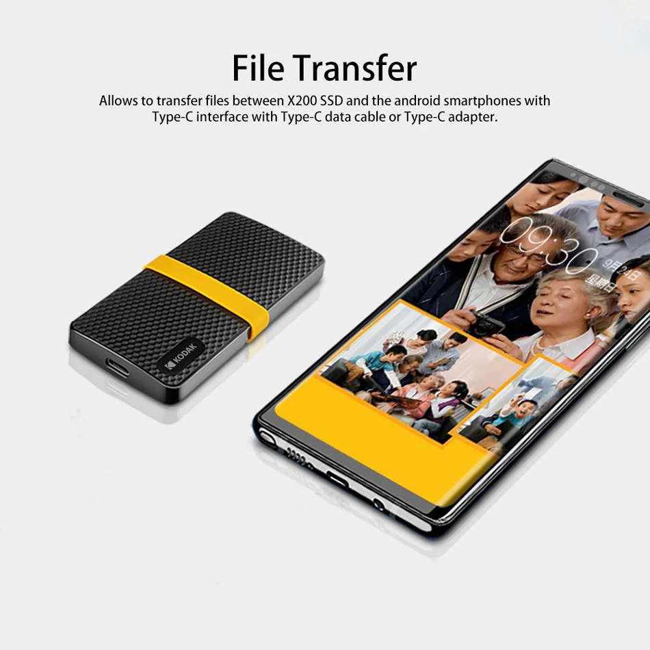Original KODAK External SSD Type C USB 3.1 Hard Drive 256GB 512GB 1TB Portable SSD GEN 2 HDD Laptop Destops