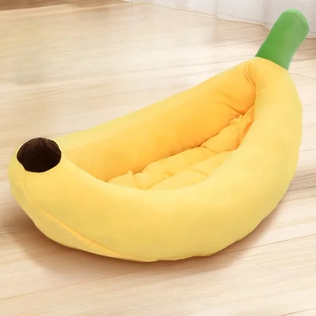 Thickened Banana Dog Nest Winter Warm Sleeping Kitten's Nest Detachable Cleaning Cat Bed Breathable and Comfortable Cat Beds 4