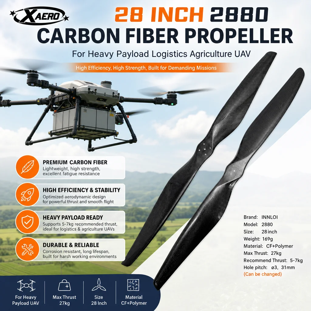 XAERO 28 Zoll 2880 Kohlefaser-Propeller für Schwerlast-Logistik- und Landwirtschafts-UAVs