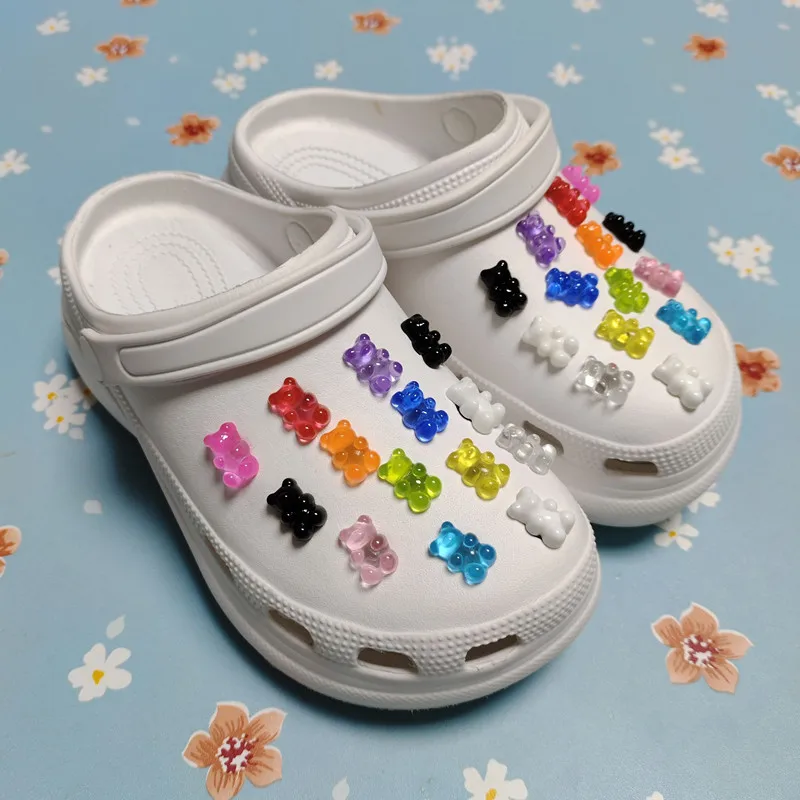 

28 Pcs Gummy Bears Designer Croc Charms Set Fit Children Decorations For Shoes Ornaments Women Accessories JIBZ Pins Wholesale
