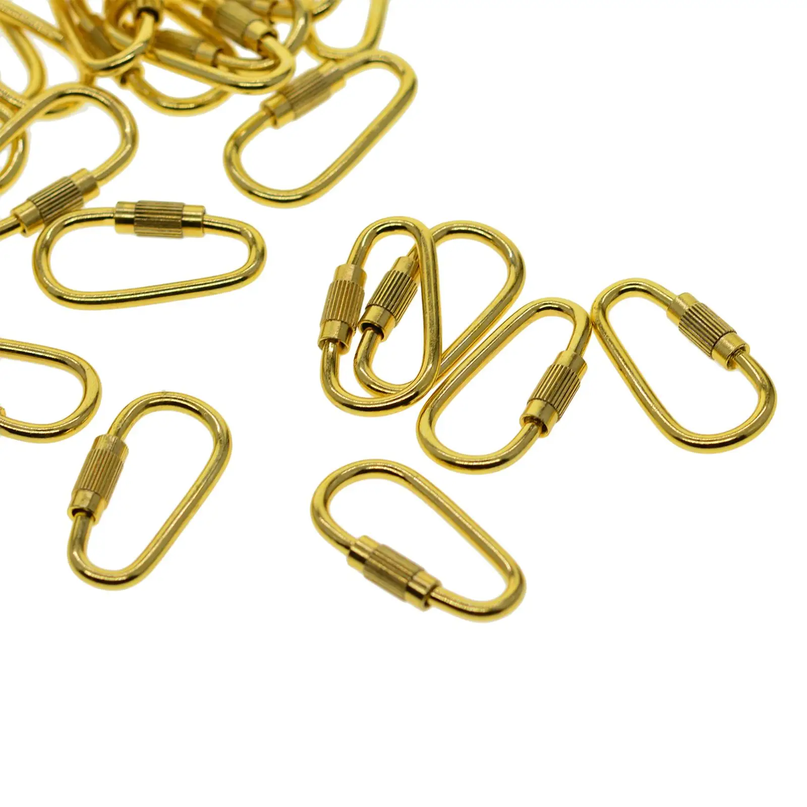 Mini Carabiner Clip Durable Steel Snap Hook Locking D Ring for Bag Strap Keychain Outdoor Equipment