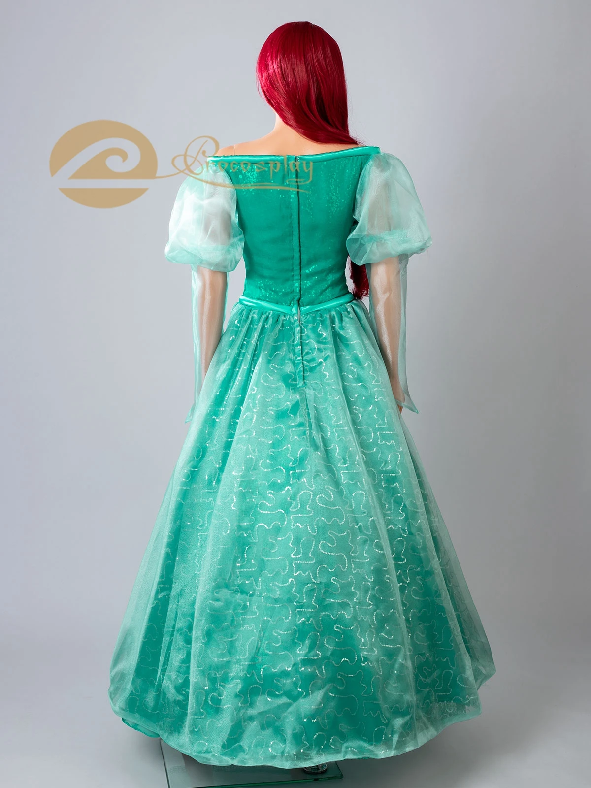 green emerald velvet dress Ariel The Little Mermaid Princess Sexy Womens Halloween Costume Set main image 0