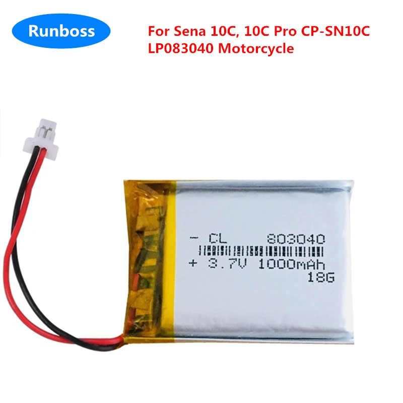 Nuova Batteria Di Ricambio 3.7V 1000Mah Per Sena 10C, Sena 10C Pro 10C-01 Citofono Per Casco Auricolare Bluetooth Per Moto