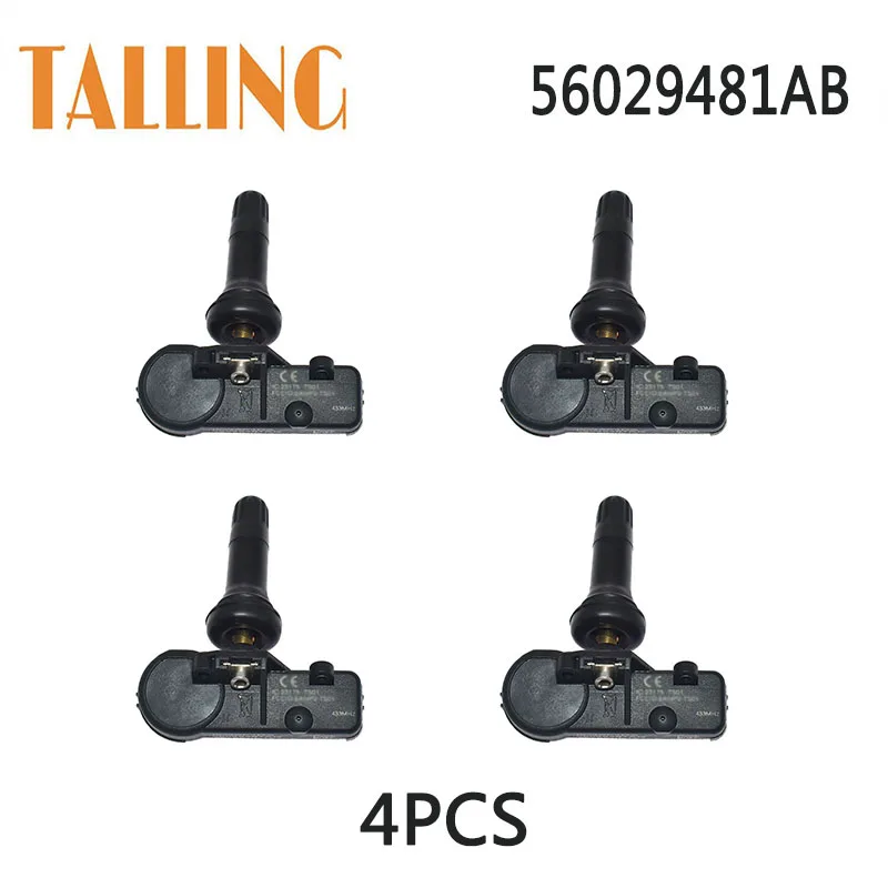 

56029481AB 4Pcs TPMS Tire Pressure Sensor 433MHZ for Jeep Grand Cherokee Commander 2008-2010 Dodge RAM 1500 Pickup 2009