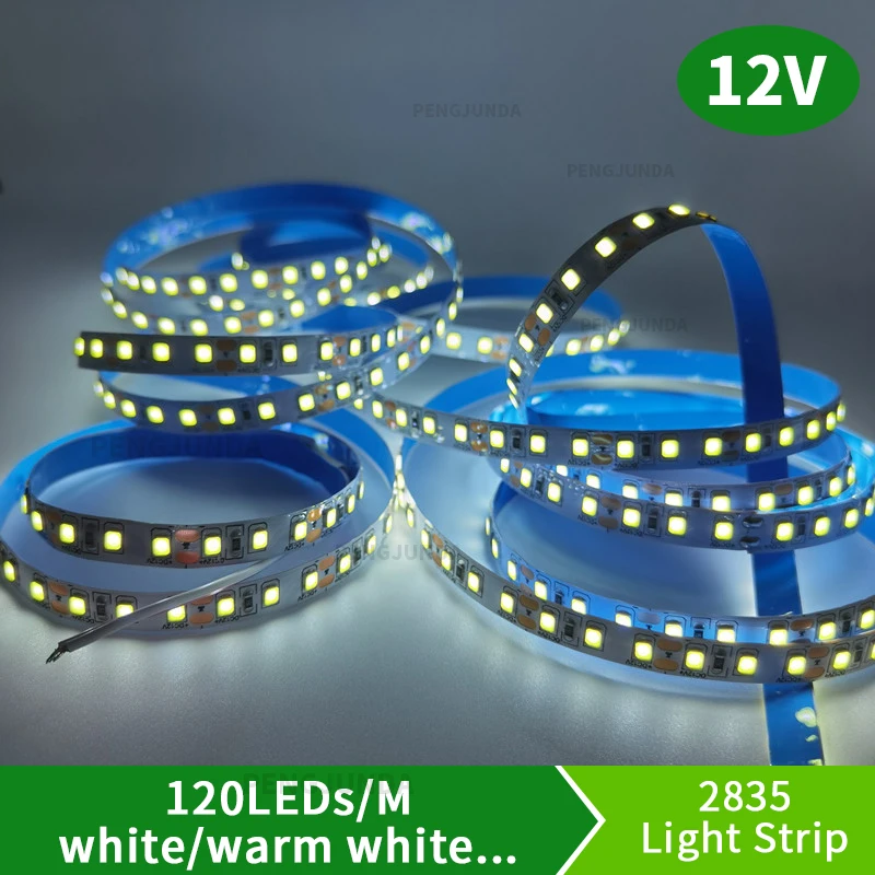 

12V 120LED/m 5m /lot 2835 LED strip flexible light white warm white green yellow red blue 2835 waterproof led strip