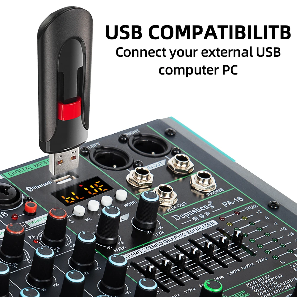 Console Assad Depusheng PA16 pour centre audio DJ professionnel