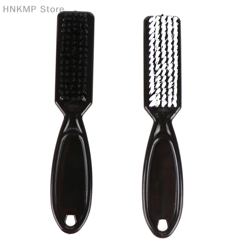 

1PC 14.5*2.7cm Plastic Comb Scissor Cleaning Brush Barber Shop Skin Fade Vintage Oil Head Shape Carving To Remove Hair on Neck