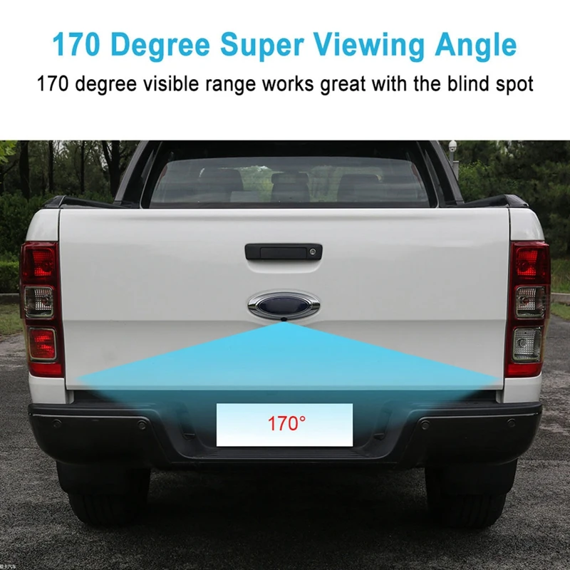 

170° 1080P HD AHD Backup Parking Camera For Ford Ranger T6 T7 T8 XLT Edge F-150 F-250 F-350 Explorer Pickup Logo Camera