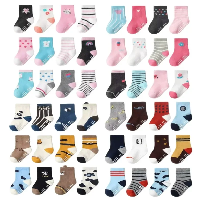 Anti-Slip Cotton Booties & Socks (0-12M)