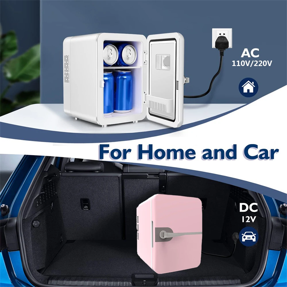 6L Mini Multifunctional Car Refrigerator Small Refrigerated Cosmetic Refrigerator Beverage Portable Car Home