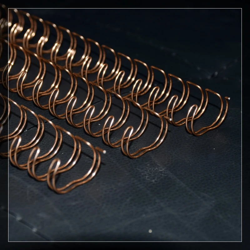 8PCS/LOT Rose Gold A4 3:1/2:1 Pitch 6.4-38.1mm OY Double Coil Golden Double Loop Wire Calendar Binding Comb Binding Wire Rings plastic binding rings metal binder ring loose leaf binding coil book binding supplies plastic binding coil
