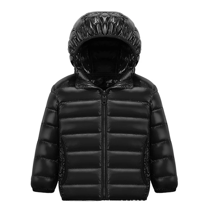 0-10℃ Kids Puffer Duck Down Winter Jackets for Boys and Girls Ultra Light Portable Hooded Children Baby Outerwear Jackets down jacket children jackets girls coat