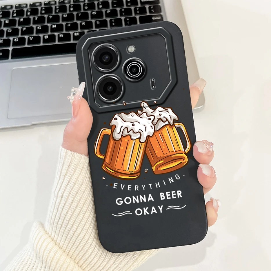 Cute Fashion Painted Soft TPU Phone Case - 6.78'' Cover with Bumper Protection