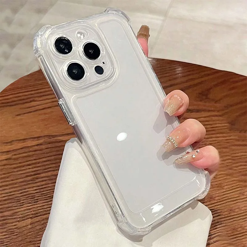 TPU Klare Folie Doppelschicht-Airbag Stoßfeste Silikon-Handyhülle für iPhone 18 17 16 Pro Max 15 14 13 12 11 XS XR 7 8 Plus Hülle – Detail 3