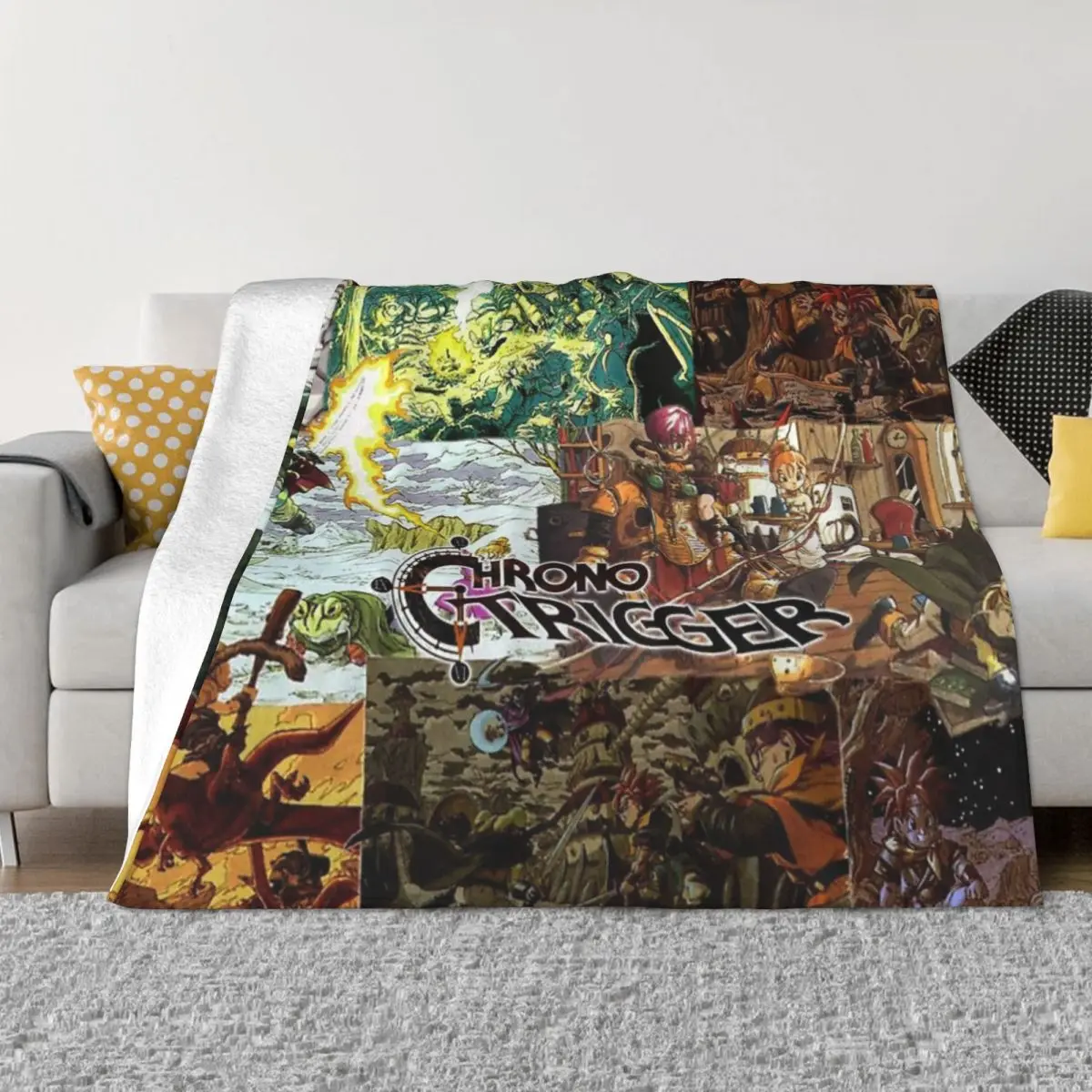 Chrono Trigger Coperta Copriletto Sul Letto Vintage King Size