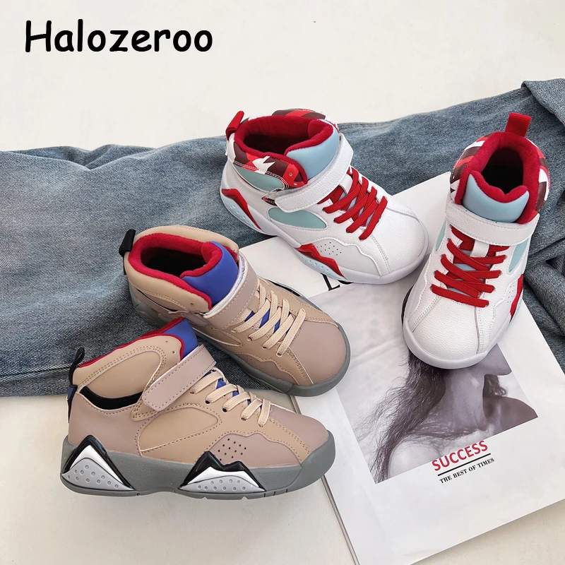 

Winter New Kids Casual Sneakers Baby Girls Brand High Top Shoes Children Slip On Sport Sneakers Boys Chunky Sneakers Trainers