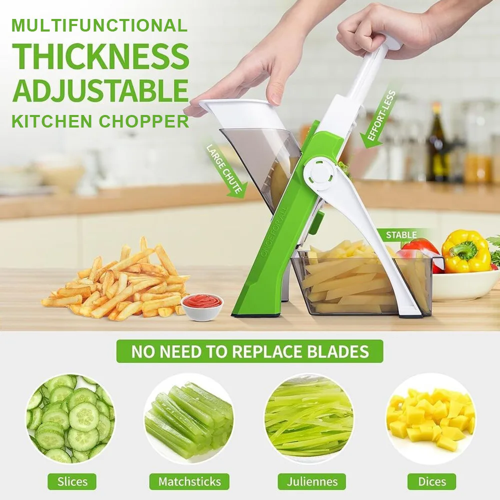 kitchen mandoline slicer with adjustable blades