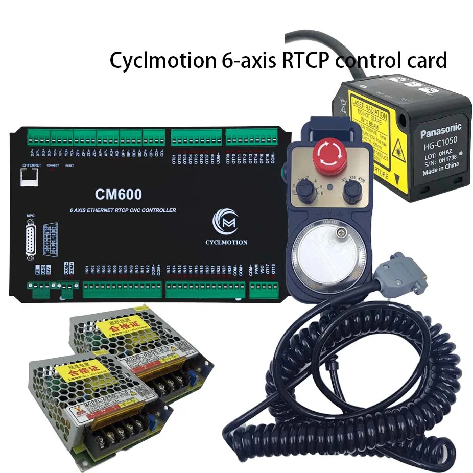 

Гравировальный станок с ЧПУ 3/4 оси Cyclmotion 6-осевая плата управления RTCP 6-осевая MPG + источник питания + фонарь микро-лазерный датчик перемещения