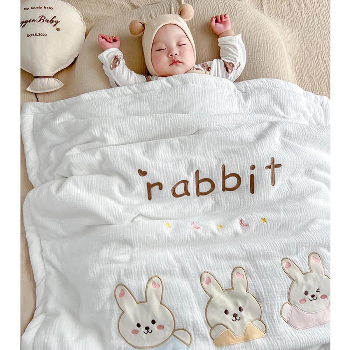 Baby Blanket Spring and Autumn Pure Cotton Baby Gauze Blanket Kindergarten Air Conditioning Four Seasons Universal DF14