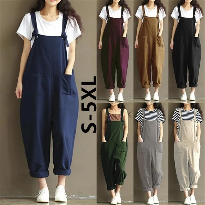 Maternity Bib Pant Suspender Trouser Casual Female Women One-Piece Wide Leg Romper Overalls Strap Jumpsuit Streetwear Plus Size adogirl plus size s 5xl women solid jumpsuit long sleeve zipper casual active romper athleisure fitness one piece overall