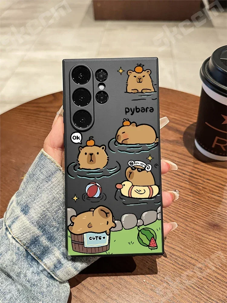 Adorable Hot Spring Capybara Phone Case Cover