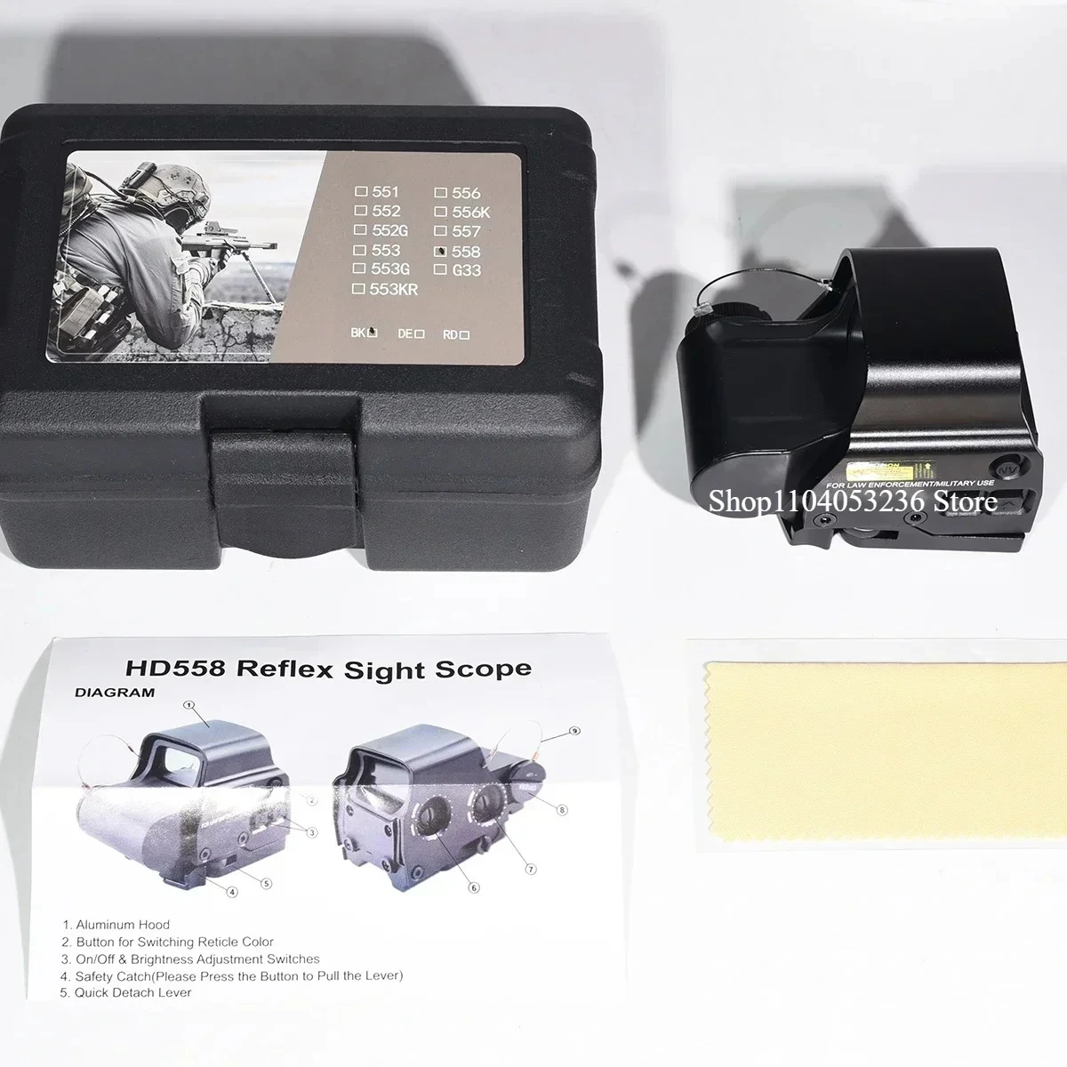 Holographic Collimator Red Dot Sight 553 556 558 For Hunting Airsoft Riflescope 20mm QD Rail